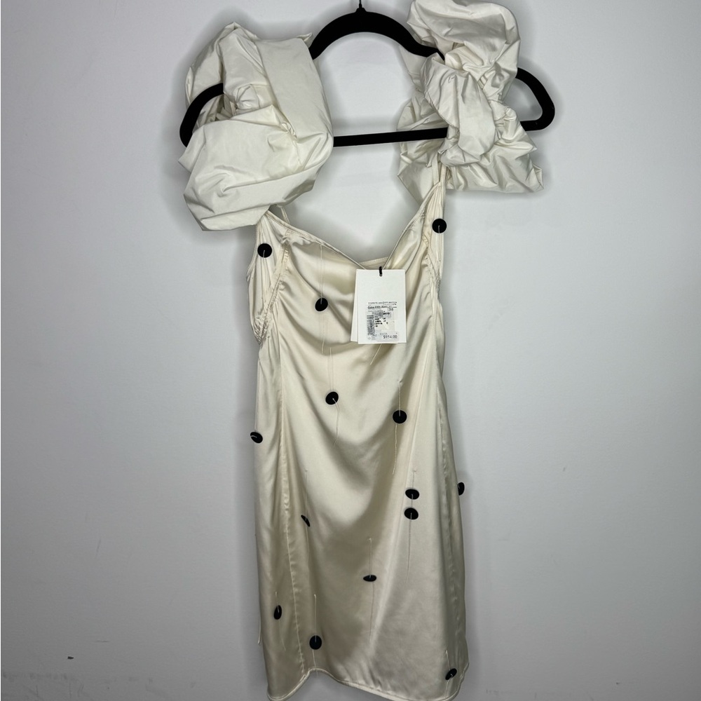 Jacquemus La Mini Robe Chouchou Brodee Mini Dress Off White Women’s Size 36/S - Picture 2 of 8